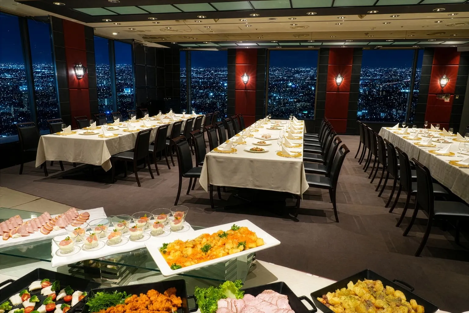サンシャイン60・58階のフレンチで楽しむ忘年会向け着席ブッフェAプラン（9,000円・飲み放題付）の料理イメージ